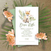 Natuur Delight Fox Luier Raffle Behuizing Kaart