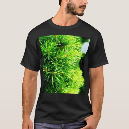 Natuur - den - macro - groen t-shirt (Voorkant)