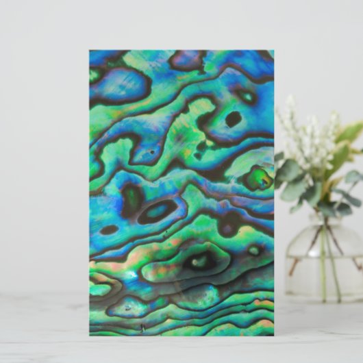 Natuur design paua abalone shell briefpapier (Staand voorkant)