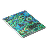 Natuur design paua abalone shell notitieblok (Schuin)