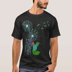 Natuur Dierenvriend Paardebloem Vogel Kolibrie T-shirt