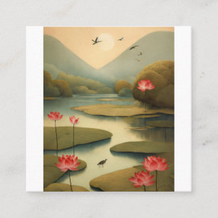 Natuur Elegance Wenskaart Collectie" Vierkante Visitekaartje