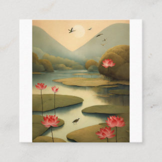 Natuur Elegance Wenskaart Collectie" Vierkante Visitekaartje