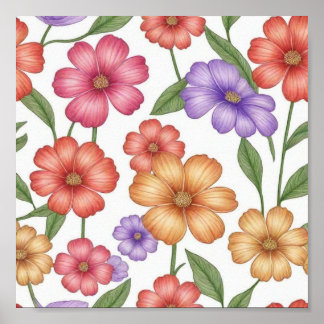 Natuur en bloemenwandkunst, serene botanische prin poster