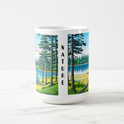 Natuur en Camping Ai art Magische Mok (Midden)