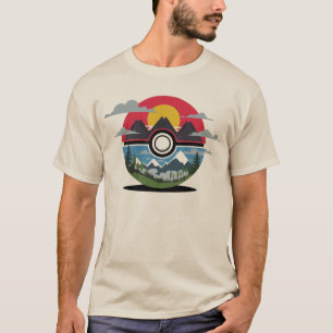 Natuur en gaming geïnspireerd t-shirt