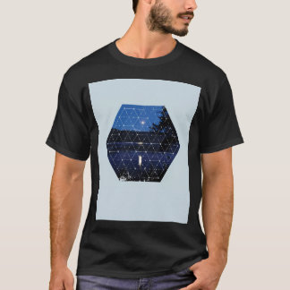Natuur en geometrie - de maan t-shirt