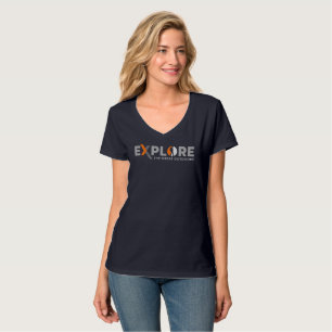 Natuur-exploratie   Vrouwen V-hals T-shirt