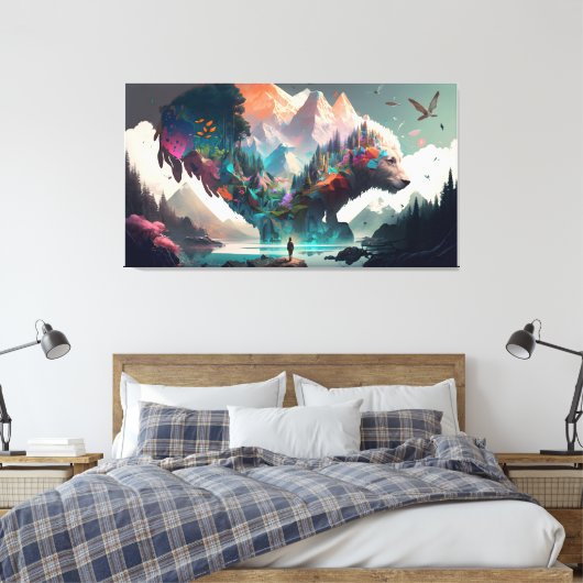 Natuur Fantasy Canvas Afdruk (Insitu (Slaapkamer))