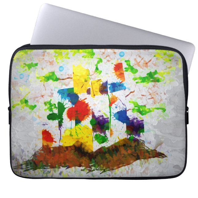 "Natuur Fantasy Trees" laptophoes Laptop Sleeve (Voorkant)