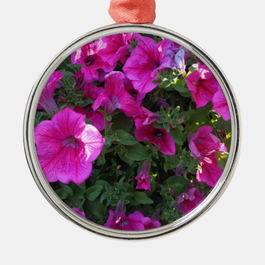 Natuur, Flora, roze bloem Metalen Ornament (Voorkant)