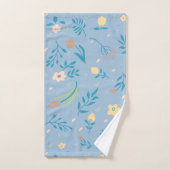 Natuur Floral Blue Cute Modern Pattern Bad Handdoek (Handdoek)