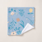 Natuur Floral Blue Cute Modern Pattern Bad Handdoek (Wasdoekje)