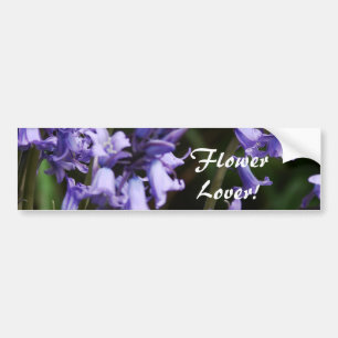 Natuur Floral Blue Paars Bumpersticker