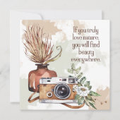 Natuur Floral Camera Kaart (Voorkant)