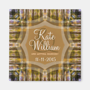 Natuur Forest Wedding Announding Magnet Magneet