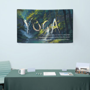 Natuur Forest YOGA Verborgen Tekst Reiki Master Qu Spandoek