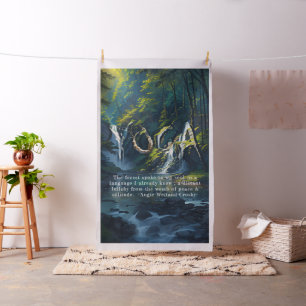 Natuur Forest YOGA Verborgen Tekst Reiki Master Qu Stof