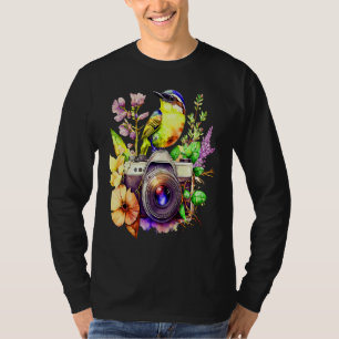 Natuur Fotografie Liefde Bloemen en Vogels Kijk C T-shirt