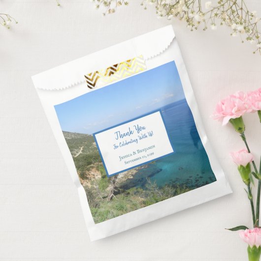 Natuur Fotografie mediterrane Zee Weddenschap Bedankzakje (Gezegeld)