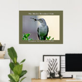 Natuur Fotografie Mockingbird Birder Poster (Thuiskantoor)