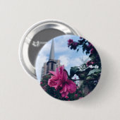 Natuur fotografie - Roze ventilator Ronde Button 5,7 Cm (Voorkant /achterkant)