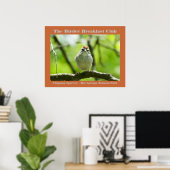 Natuur Fotografieschip Sparrow Birder Poster (Thuiskantoor)