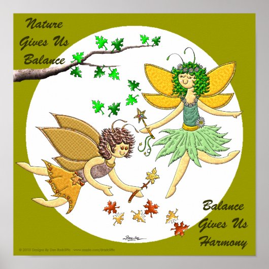 Natuur geeft ons evenwicht poster (Voorkant)