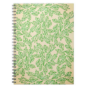 Natuur geïnspireerd bladpatroon notitieboek