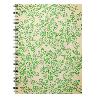 Natuur geïnspireerd bladpatroon notitieboek