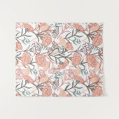 Natuur Geïnspireerd Bloemen: Anjer Bloempatroon Wandkleed (Voorkant (horizontaal))