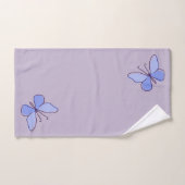 Natuur Geïnspireerd Lichtblauw Vlinder Insect Viol Bad Handdoek (Handdoek)
