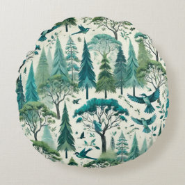 Natuur-geïnspireerd naadloos ontwerp rond kussen