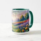 natuur-geïnspireerd ontwerp dat een gevoel van rus mok (Voorkant rechts)