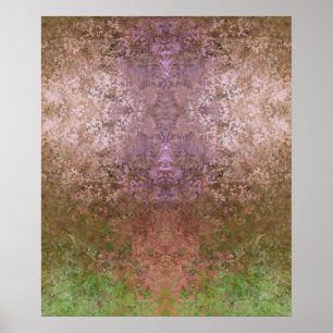 Natuur geïnspireerde Abstracte alcoholinkt Poster