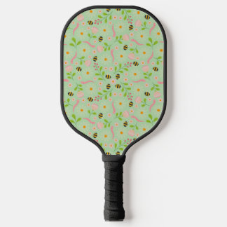 Natuur geïnspireerde bloemen en beestjes pickleball paddle