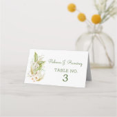 Natuur-geïnspireerde bruiloft plaats kaart (Voorkant)