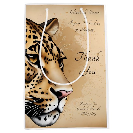 Natuur-geïnspireerde bruiloft thema medium cadeauzakje (Voorkant)