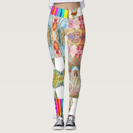 NATUUR-GEÏNSPIREERDE DESIGNER COLLAGE LEGGINGS