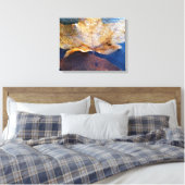 Natuur gele leder in de herfst, bevroren canvas afdruk (Insitu (Slaapkamer))