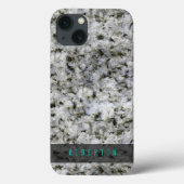 Natuur Geologie Rock Textuur Custom Name Case-Mate iPhone Case (Achterkant)