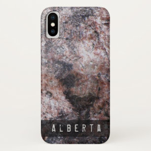 Natuur Geologie Roze Steen Textuur Aangepaste Naam iPhone X Hoesje