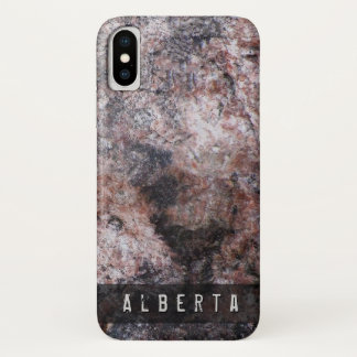 Natuur Geologie Roze Steen Textuur Aangepaste Naam iPhone X Hoesje