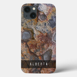 Natuur Geologie Unieke Rock Textuur Custom Name iPhone 13 Hoesje
