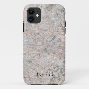Natuur Geology Rock Texture Custom Name iPhone Cas iPhone 11 Hoesje