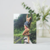 Natuur Girl Briefkaart (Staand voorkant)