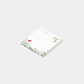 Natuur Girl Hummingbird Ladybug Garden Monogrammed Post-it® Notes (Schuin)