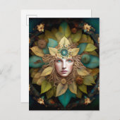 Natuur Goddess Mandala Briefkaart (Voorkant / Achterkant)