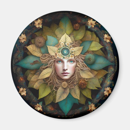 Natuur Goddess Mandala Magneet (Voorkant)