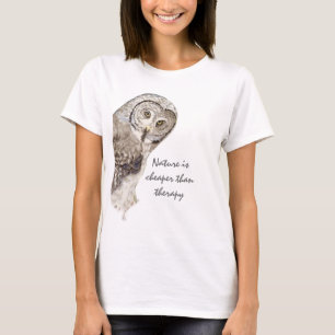"Natuur Goedkoper dan behandeling" Humor Waterverf T-shirt